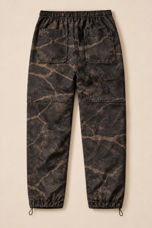 Aftershock pants back studio flat lay