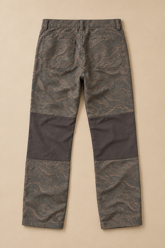 Backcountry - Reinforced Topographic Pant — back studio flat lay