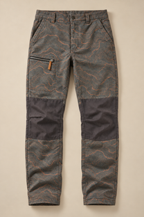 Backcountry - Reinforced Topographic Pant — front studio flat lay