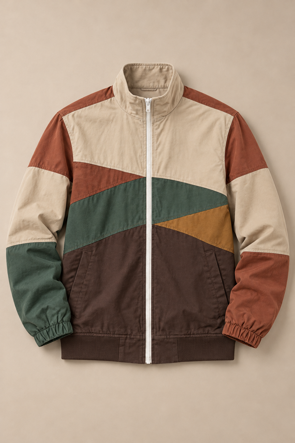 Wayfarer - Panel-Built Zip Jacket — front studio flat lay