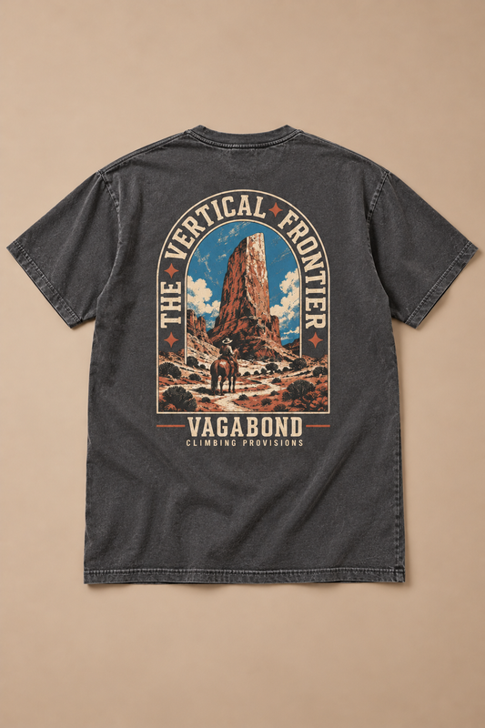 Vertical Frontier Tee — back studio flat lay
